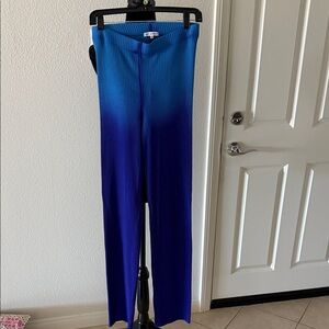 Cotton Citizen Vibrant Blue Ribbed Pants